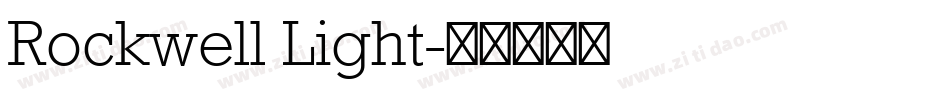 Rockwell Light字体转换